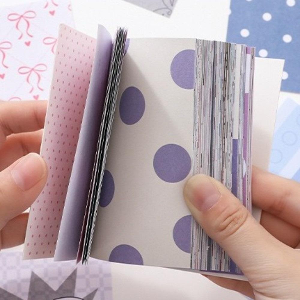 Kein Wiederholungs-Scrapbooking-Papier-Set Polka Dot DIY-Materialpapier Niedliche Memo-Notiz-Aufkleber Planer