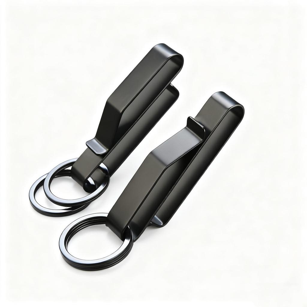 Clip pour clés large en acier inoxydable pour boucle de ceinture