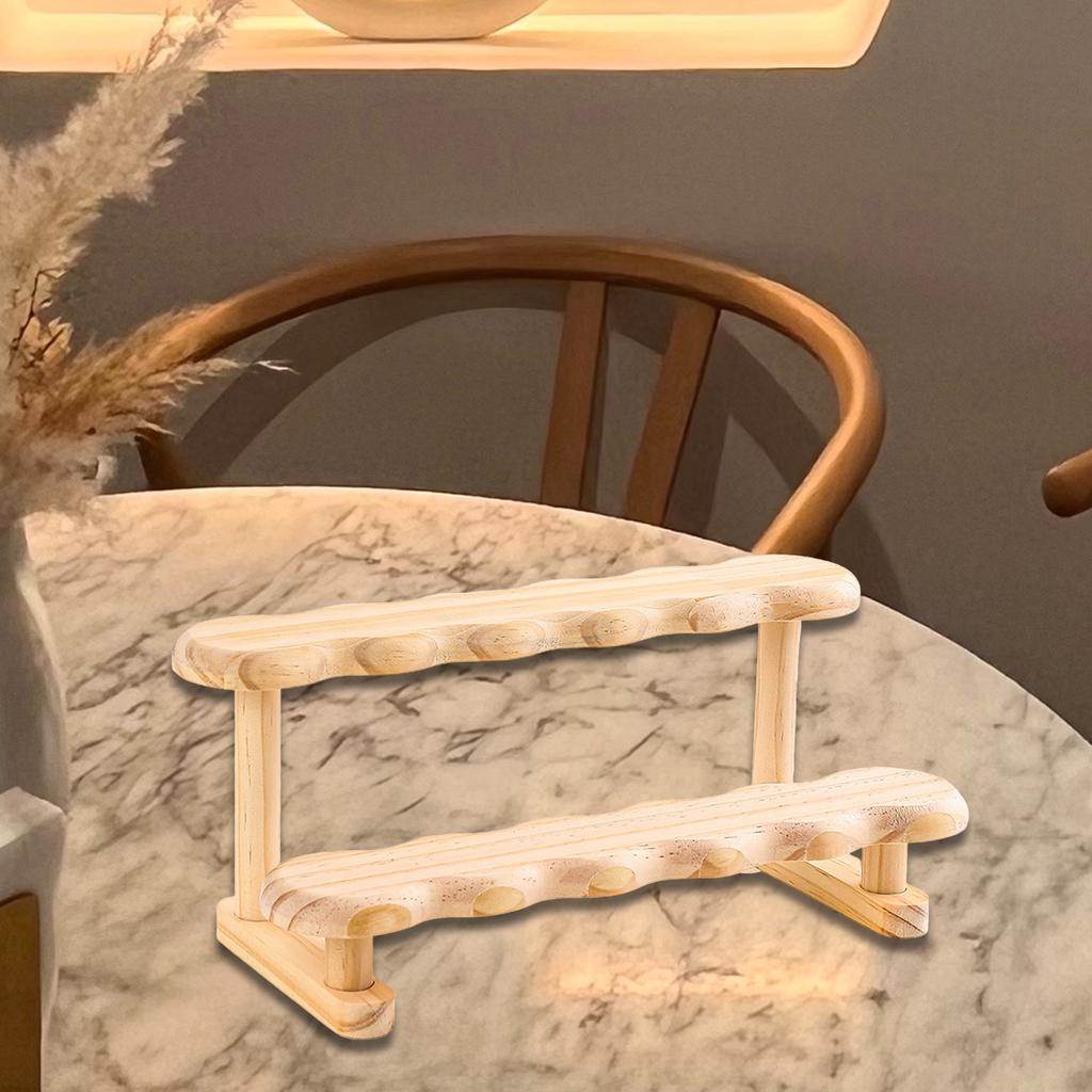 Multi Tier Wooden Display Shelf Jewelry Display Stand For Perfume Bottles Collectible Figures Jewelry Organizer Storage