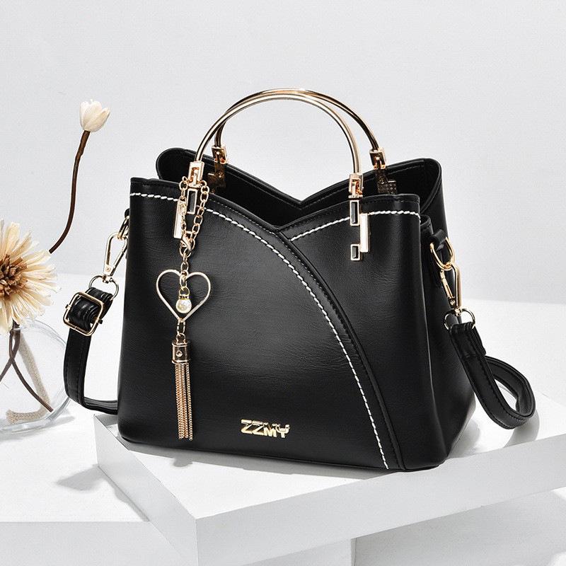2025 Women's Trendy Korean Style Color Block Handbag, Large Capacity Single Shoulder Crossbody Bag