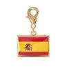 Braccialetto con Charm Bandiera in Acciaio Inossidabile con Moschettone, Gioiello Ciondolo Paese per Regalo di Viaggio Accessorio Stile