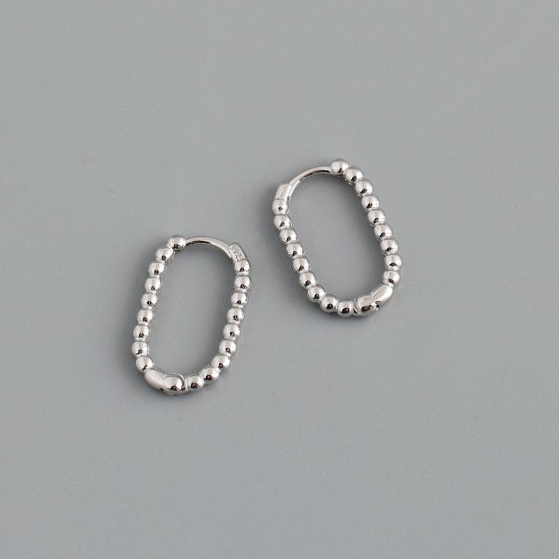 ANENJERY Women'S Fashion Jewelry Heart Circle Huggie Hoops Earrings Female Minimalist Hip Hop Ear Buckles