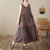 Sleeveless Plus Size Vintage Floral New In Dresses for Women Casual Loose Long Summer Dress