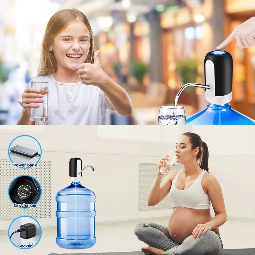 1Pcs Black/White Automatic Water Bottle Pump USB Charging Water Pump One Button Automatic Switch Of Water Dispenser