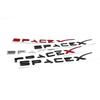 ABS Space X Rear Boot Trunk Emblem Badge Car Sticker Decals for SpaceX Car Styling Accessories
