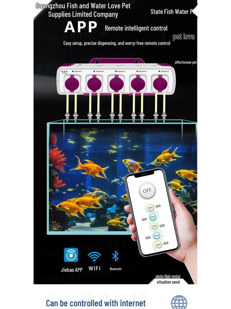 Smart Jebo Four-Head Silent Dosing Pump with Mobile Control - wfDOSER2.4 Compatible