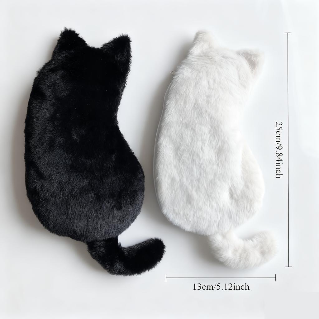 Cute Plush Cat Shaped Pencil Case, Large Capacity Stationery Storage Bag, New Year's and School Start Season Gift Cute Bag