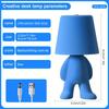 Cute Cartoon Plush Doll Desk Lamp Adjustable 3Color Touch Switch,Portable Rechargeable 1200mAh Battery,Adorable Animal Design for Bedroom Living Room