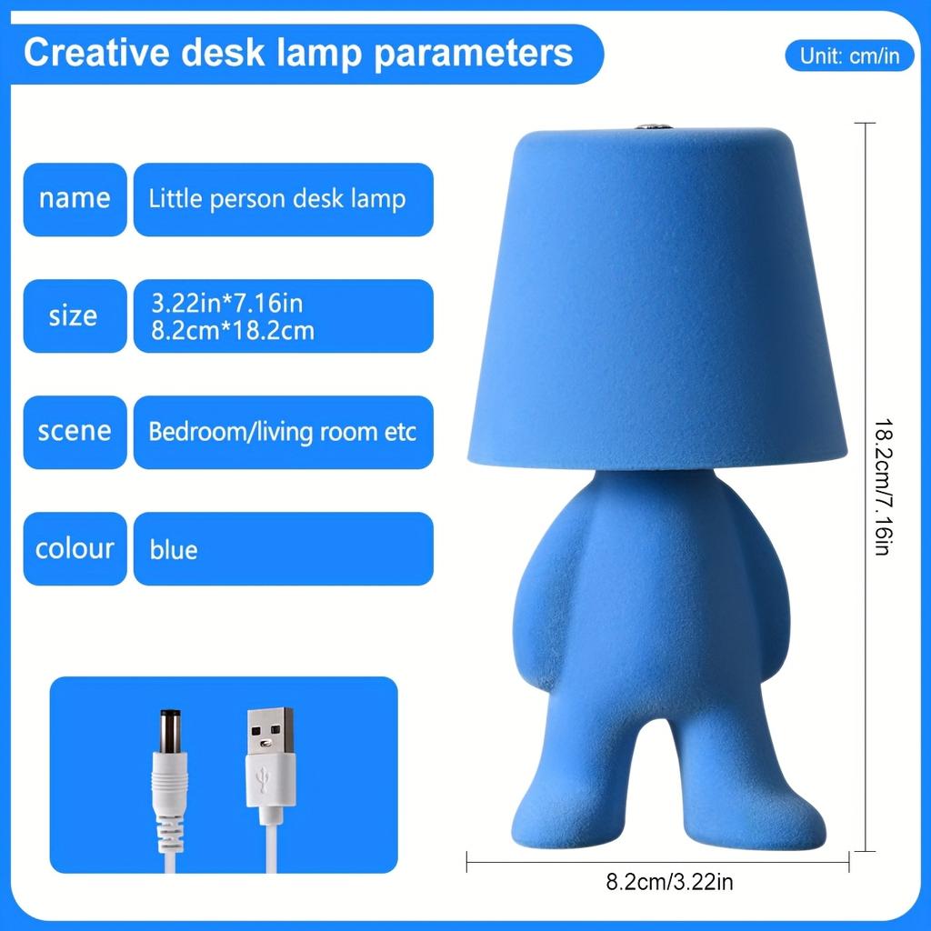 Cute Cartoon Plush Doll Desk Lamp Adjustable 3Color Touch Switch,Portable Rechargeable 1200mAh Battery,Adorable Animal Design for Bedroom Living Room