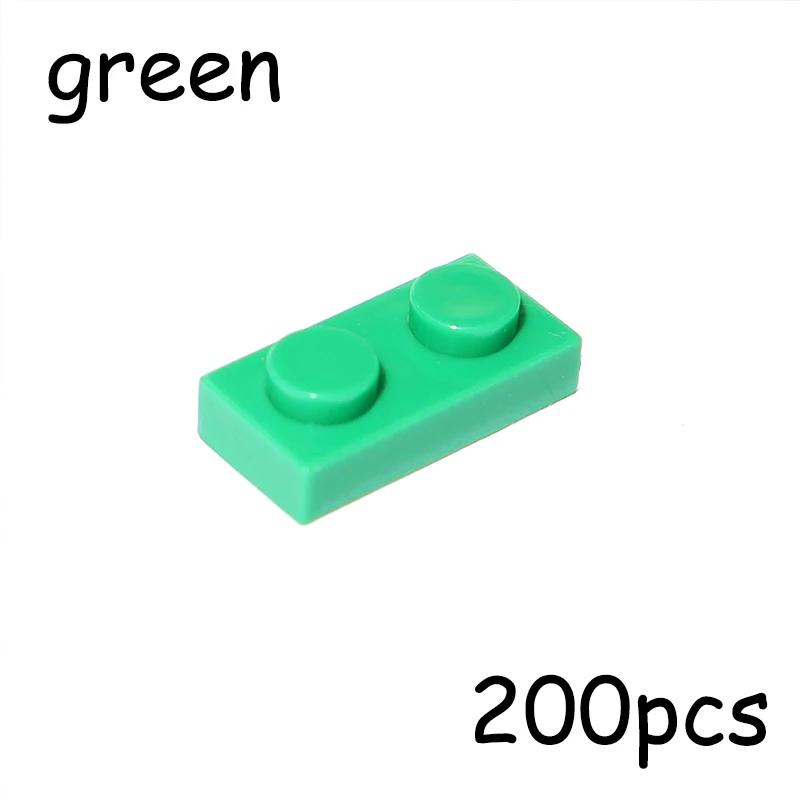 

Non-Toxic 200Pcs Diy Building Blocks 1*2 Figures Bricks Moc Assemble Particles 3023 Thin Plate 1X2 Dots Educational Creative Toy For Kids