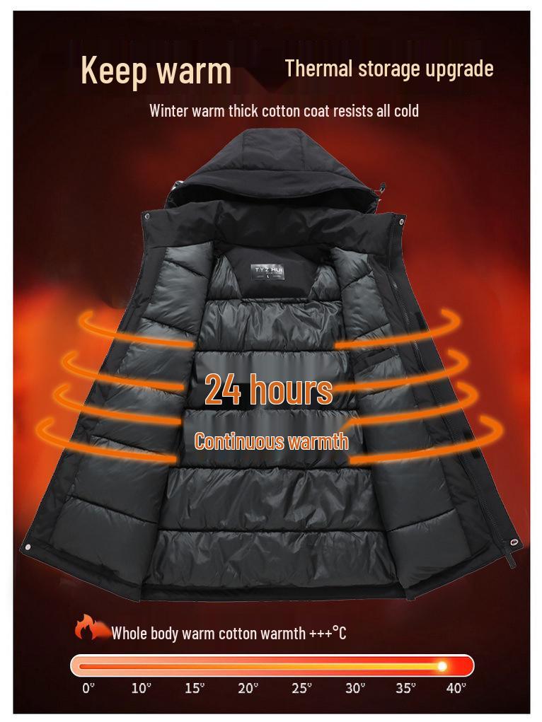 Veste d'hiver épaisse en coton pour homme grande taille 2025 - Vêtement d'extérieur chaud, protection contre le froid