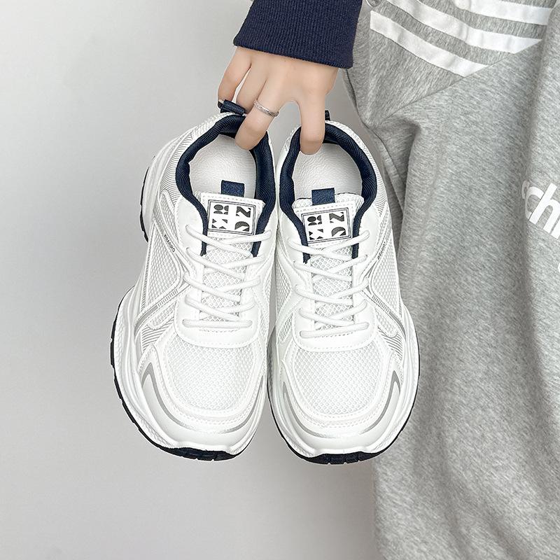 Sneakers Women's Spring and Autumn Street Shots Mesh Small Man Thick-soled Lightweight Autumn Daddy Shoes