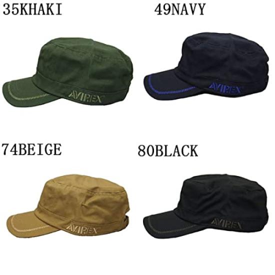 Avirex Standard Work Size Cap, Black, 57.0-59.0cm