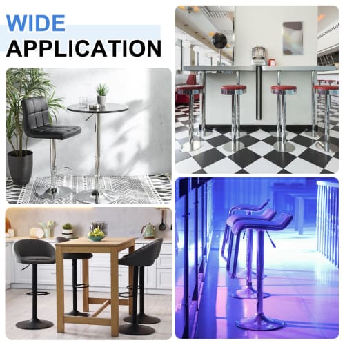 uxcell Set of 4 Bar Stool Leg Protector Rings for 16.5" to 18.5" Round Base Pads, Non-Slip Silicone Chair Leg Floor Protectors, Protect Wood Floors Wi