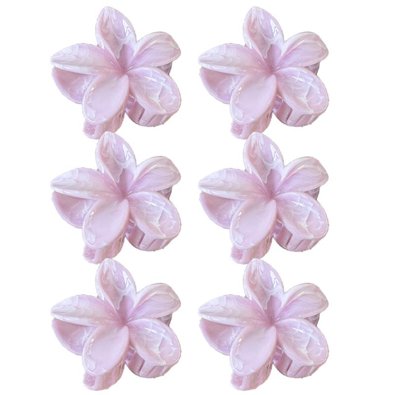 Farbverlauf Frangipani Haarspange Damen Vielseitig Süß Resort Fee Haifisch-Clip Vintage Haaraccessoires