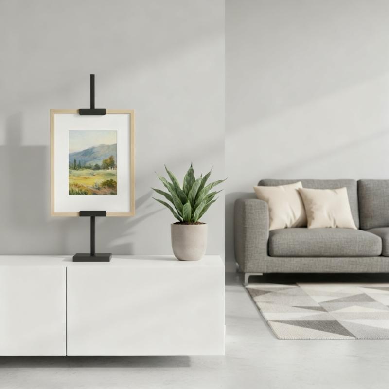 652F Starker Kohlenstoffstahl Displayständer Für Bilderrahmen Staffelei mit Metall-Sicherheitsbasis Geeignet für Zuhause Büro Oder Galerie