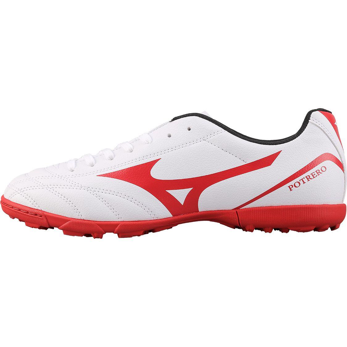 Mizuno Men s Potrero TF Soccer Shoes White Red P1GD189262 42