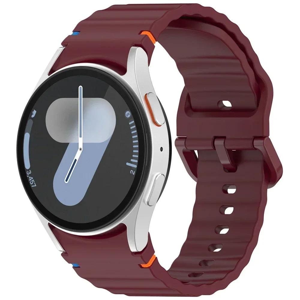 Silicone Sport Belt Bracelet Correa For Samsung Galaxy Watch 7 Band FE/5 Pro/6/4 Classic 44mm 40mm Galaxy Watch 7 Strap