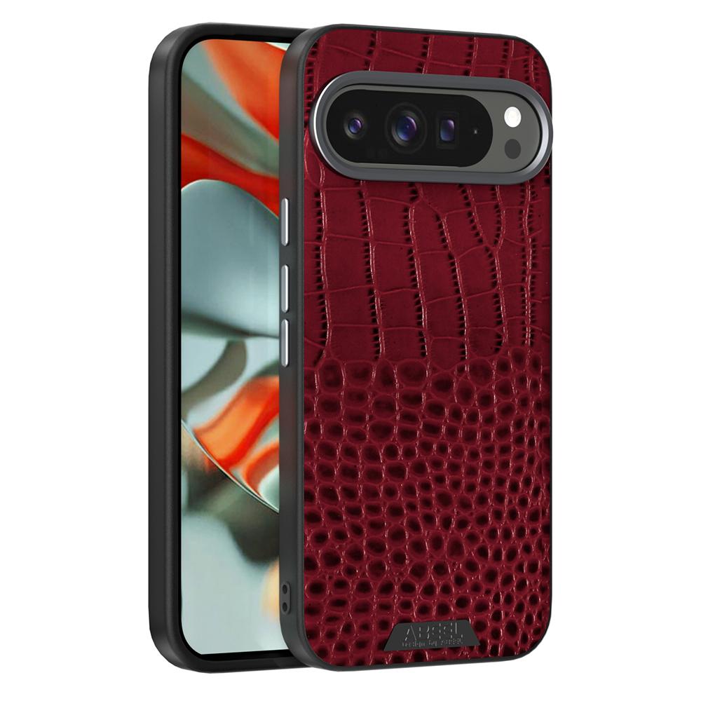 

ABEEL Чохол для Google Pixel 9 Pro XL Магнітний Текстура крокодила Мікротиснення Задня кришка