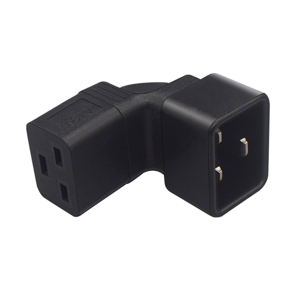 IEC 320 C20 To C19 Power Adapter Conversion Adaptor , Male C20 To C19 Power Supply Converter 100-250V 10A Black
