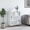 Bookshelf High Gloss White 69.5x32.5x90 cm Engineered Wood