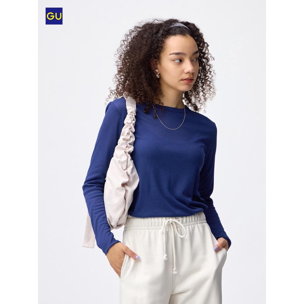 Uniqlo Gu SofT Sheer Crew Neck T shirT  Long Sleeve 