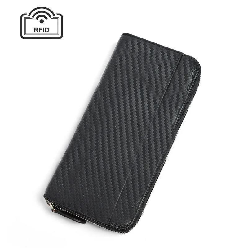 Women's wallet long handheld card holder large capacity multi-card clutch 100% genuine leather luxury zippered coin purse