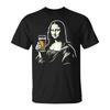 Mona Lisa With Beer Bar Pub Crawl Party Beer T-Shirt