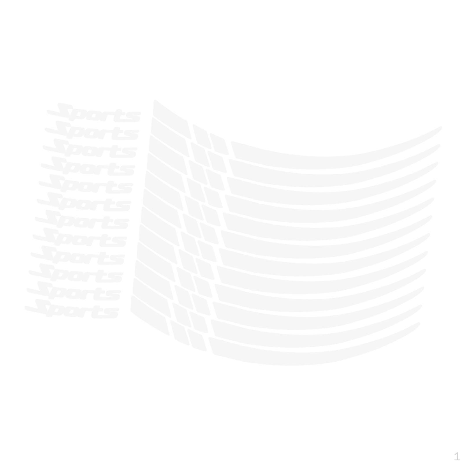 

Наклейки на ступицы колес автомобиля Светоотражающие наклейки Простая установка Водонепроницаемый аксессуар для внедорожников Reflective White