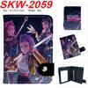 KPop Demon Hunters Wallet Vertical Snap Button Double Layer Card Holder Coin Purse Portable 1pcs