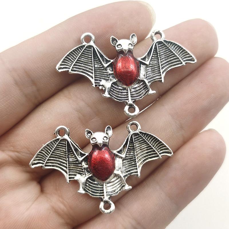 Antik Silber Gotischer Vampirfledermaus Verbindungsanhänger für DIY Schmuck