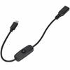 With ON/Off Switch Power Extension Cord 30cm/11.8inch USB Extension Cable  Laptop Keyboard