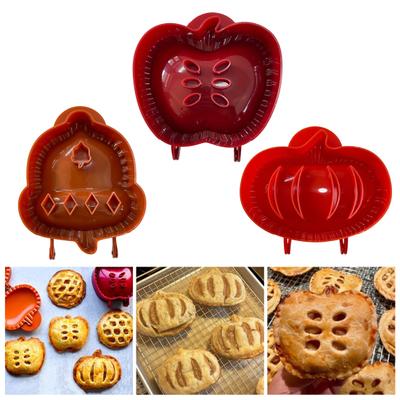 Set de 3 Moules à Tarte aux Pommes Antiadhésifs Démoulage Facile Moules à Pâtisserie pour Desserts Pies Tartes Quiches Outil Essentiel de Cuisine pour les Pâtissiers Amateurs