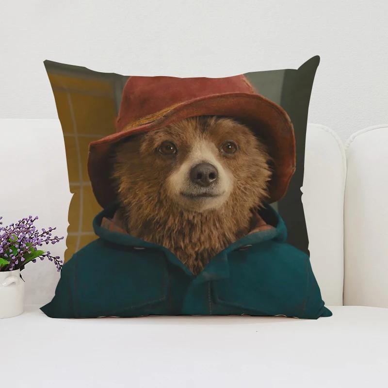 45X45Cm Sofa Decorate Paddington Bear Cushion Set With Double-Sided Printed Pillowcase And Chair Waist Cushion