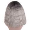 LUPU Short Ombre Black Gray Curly Wavy Wig Cosplay Party Daily Synthetic Wig For Women High Temperature Fibre Hair Wig