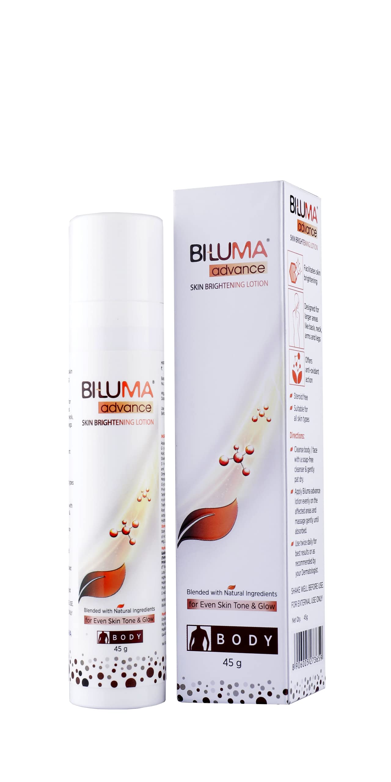 

Bi-luma Advance Skin Brightening Lotion - All Skin Tone -Blended with Natural Ingredients For Dark Spots -Face& Body -45 gm