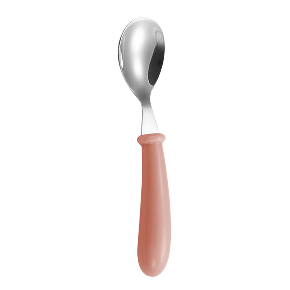 Baby Feeding Tableware Set Children Utensil Cutlery Toddler Fork Steel Spoon Cartoon B2F7