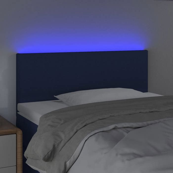 VidaXL LED Headboard Bedroom Furniture Single Bed Accessory Headboard Bed Frame Interior Blue 90x5x78/88 3121320