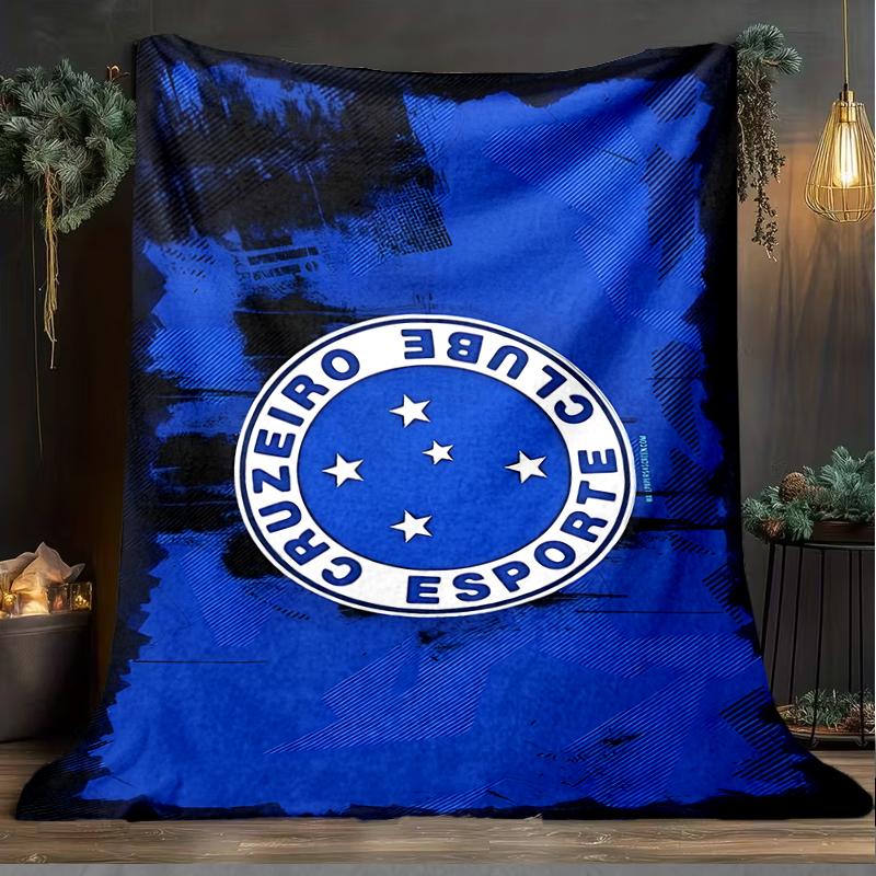 1pz Coperta Morbida in Flanella Stampata Cruzeiro Esporte Clube per Camera da Letto Adulti Soggiorno Divano Campeggio Viaggio Regali per Fan Regali di Natale