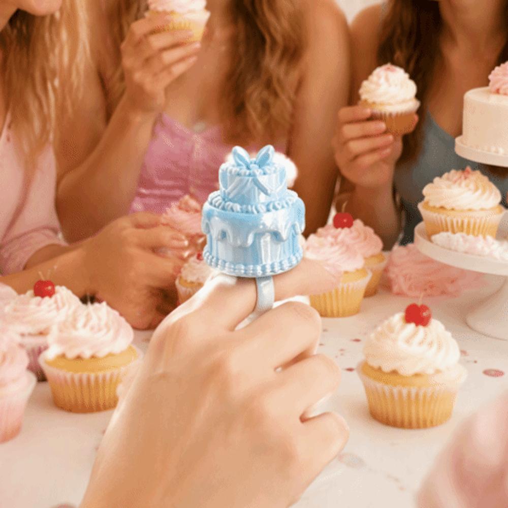 3D Simulation Cake Cake Ring Candle Holder Silk Finish Mini Cake Candle Ring Birthday Party Decor