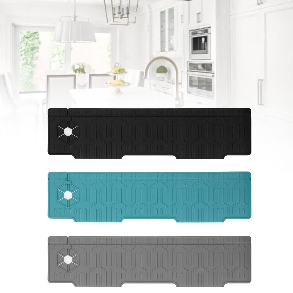 Faucet Mat Silicone Double Sided Available Water Resistant Sink Splash Guard Mat for Kitchen Bathroo