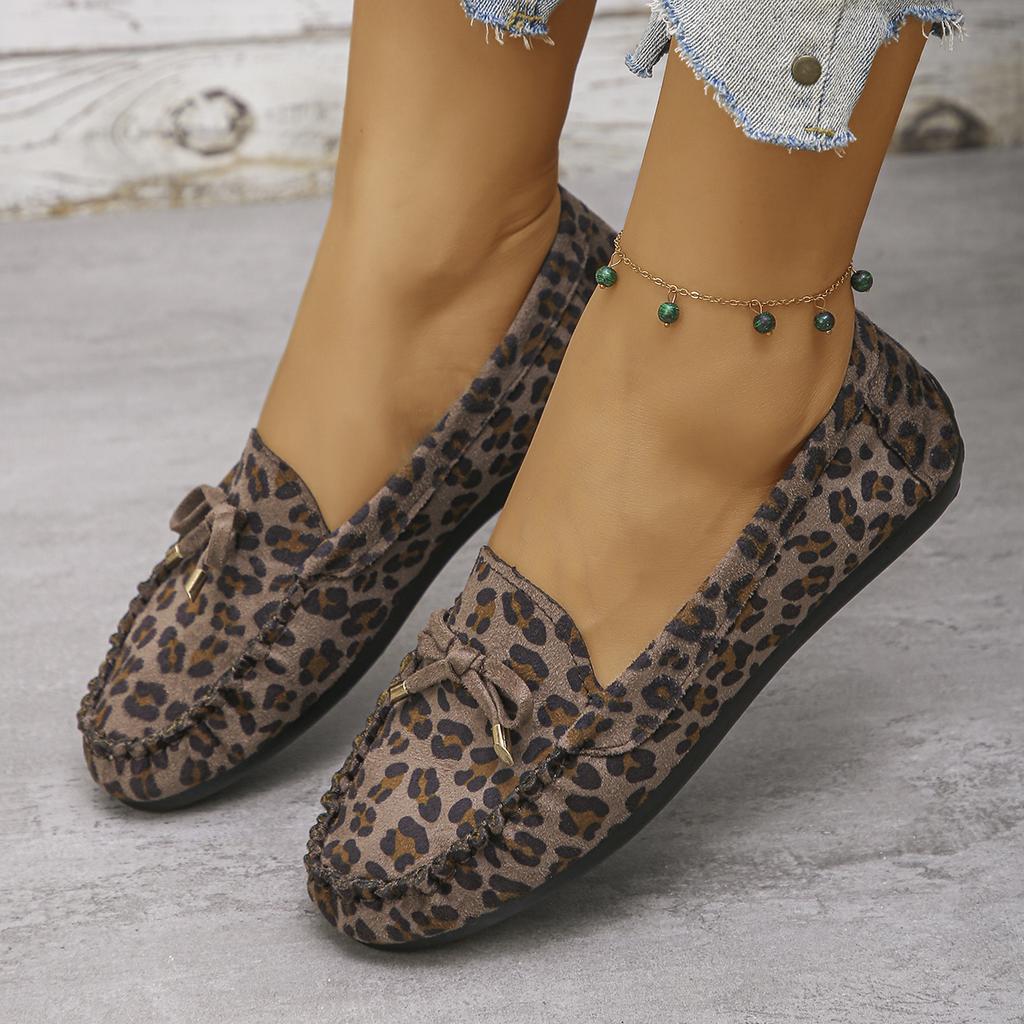 Fashion 2025 New Women Round Toe Casual Flat Shoes  Spring Autumn Flats Loafers Shoes for Women Fashion Leopard Non-slip Sneakers Women