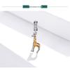 S925 Silver Ziyun Oil-Dripped Spotted Giraffe Pendant: Handmade Cute Animal Bracelet Bead