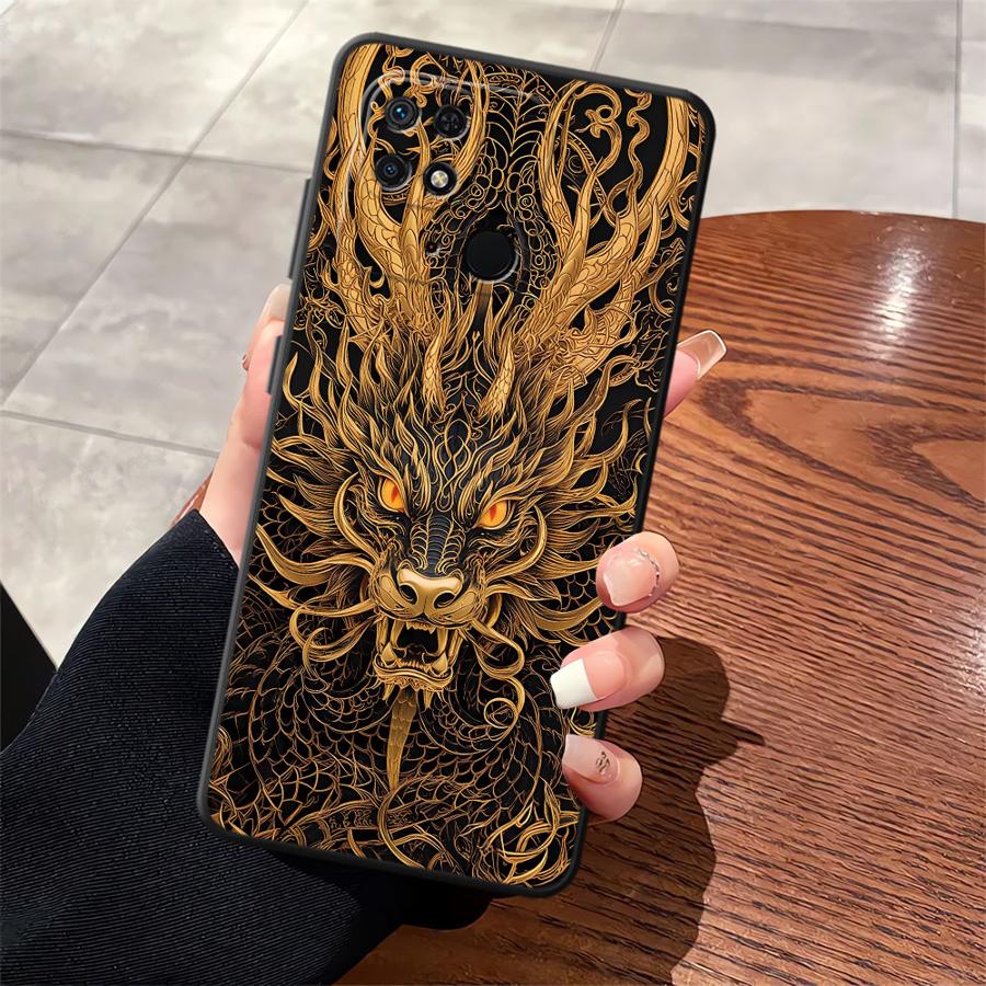 Case for Xiaomi Redmi A4 K40 K80 Pro 12C 13C A3 A5 10 9 A1 A2 Plus 14C Funda Phone Cover Dragon Totem