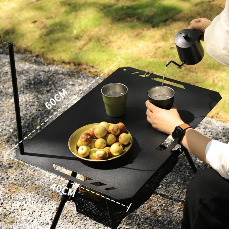 Ultralight Tactical Table Foldable Portable Lifting Table Camping Gear Picnic Coffee Table Complimentary Hanging Net Outdoor