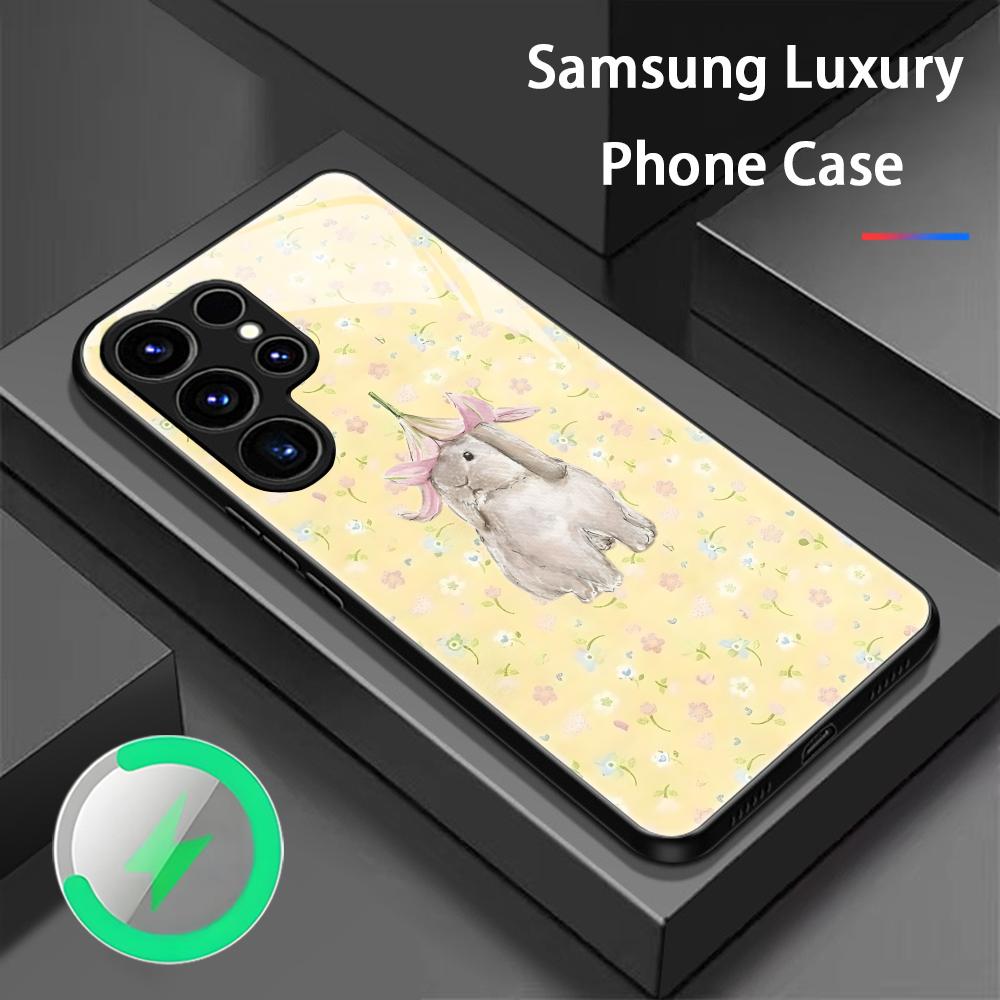 Easter Phone Case For Samsung S26 S25 S24 S23 S22 S21 Plus Ultra Note20 Glass Magnetic Case