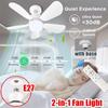 with E27 Base E27 Screw Ceiling Fan Light Mute Design 3 Color Lights Fan  Home Decor