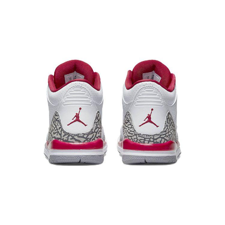 Air Jordan 3 Retro PS Cardinal Red Kids Sneakers White Light-Curry Cement-Grey 429487-126