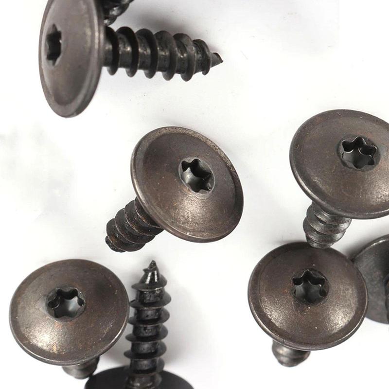 100PCS Parafusos de carroceria de carro para VW Golf Parafuso autoatarraxante de metal Rebite Parafuso de fixação preto Cruz Parafusos autoatarraxantes Phillips