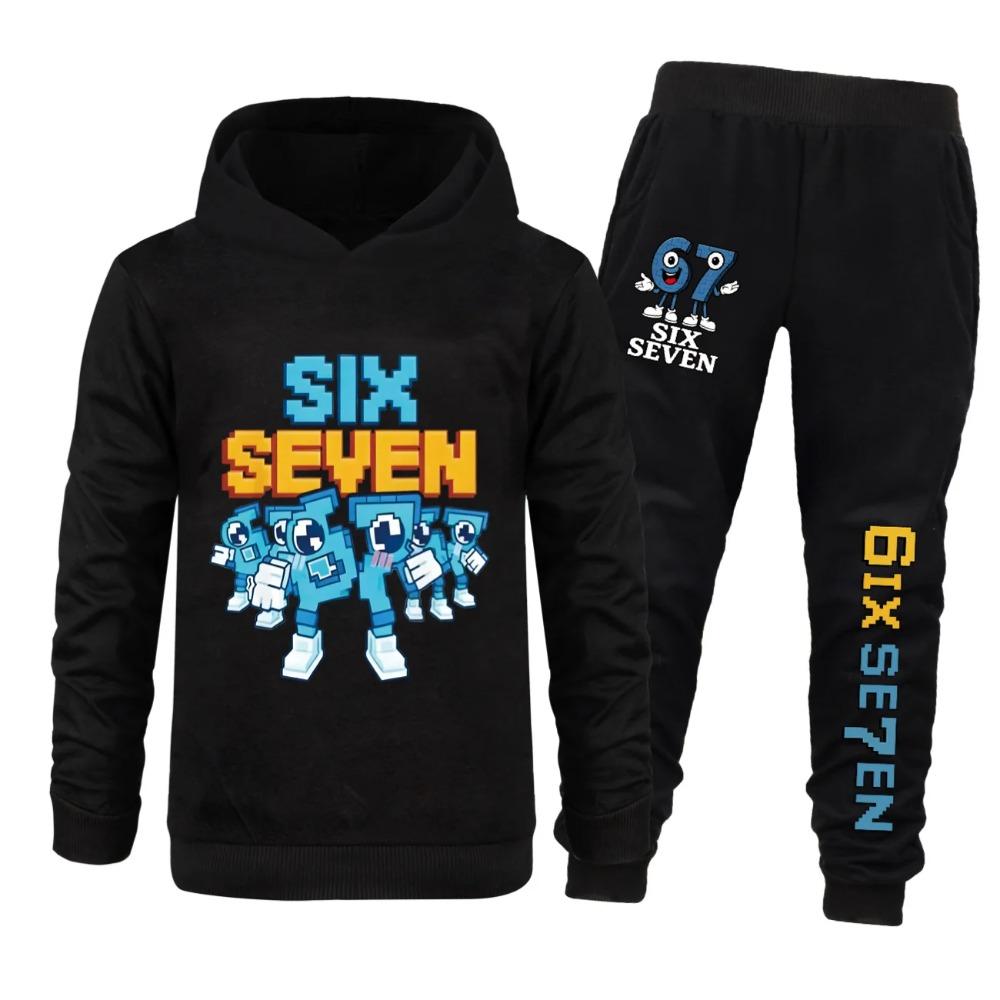 Tuta BrainRot Divertente Moda Bambino Pile Tuta Sportiva Set Felpe Bambini Ragazzi Manica Lunga Pantaloni Set da 2 Pezzi Tuta